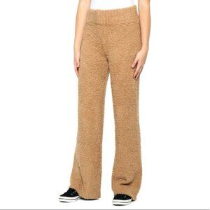 𝅺YOUNG Fabulous & Broke BNWT Sz Medium Tan Teddy Sherpa Wide Leg Pant
